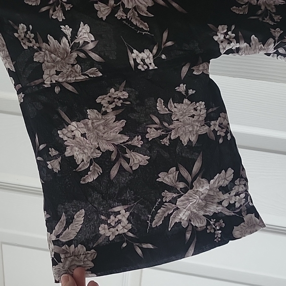 Spiritual gangster one size black floral kimono wrap top - Picture 6 of 9